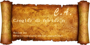 Czeglédi Adrián névjegykártya